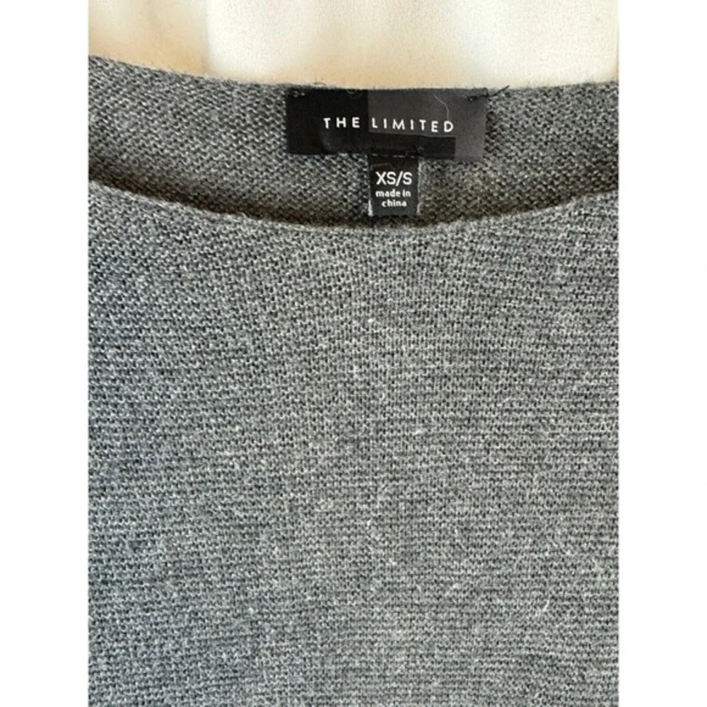 The Limited Gray Boat‎ Neck Batwing Sleeve Poncho Sweater XS/S Oversized 66-23